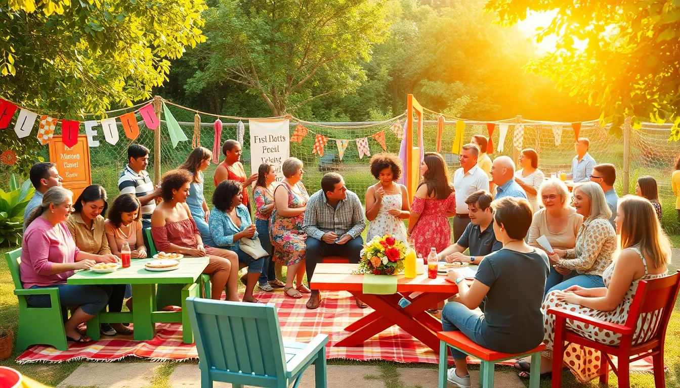 diverse group enjoying a budget-friendly outdoor event.